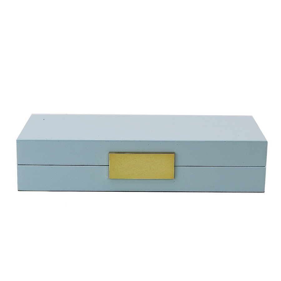 Light Blue Lacquer Box With Gold - Addison Ross Ltd UK