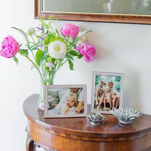 Light Pink Enamel & Silver Frame - Addison Ross Ltd UK