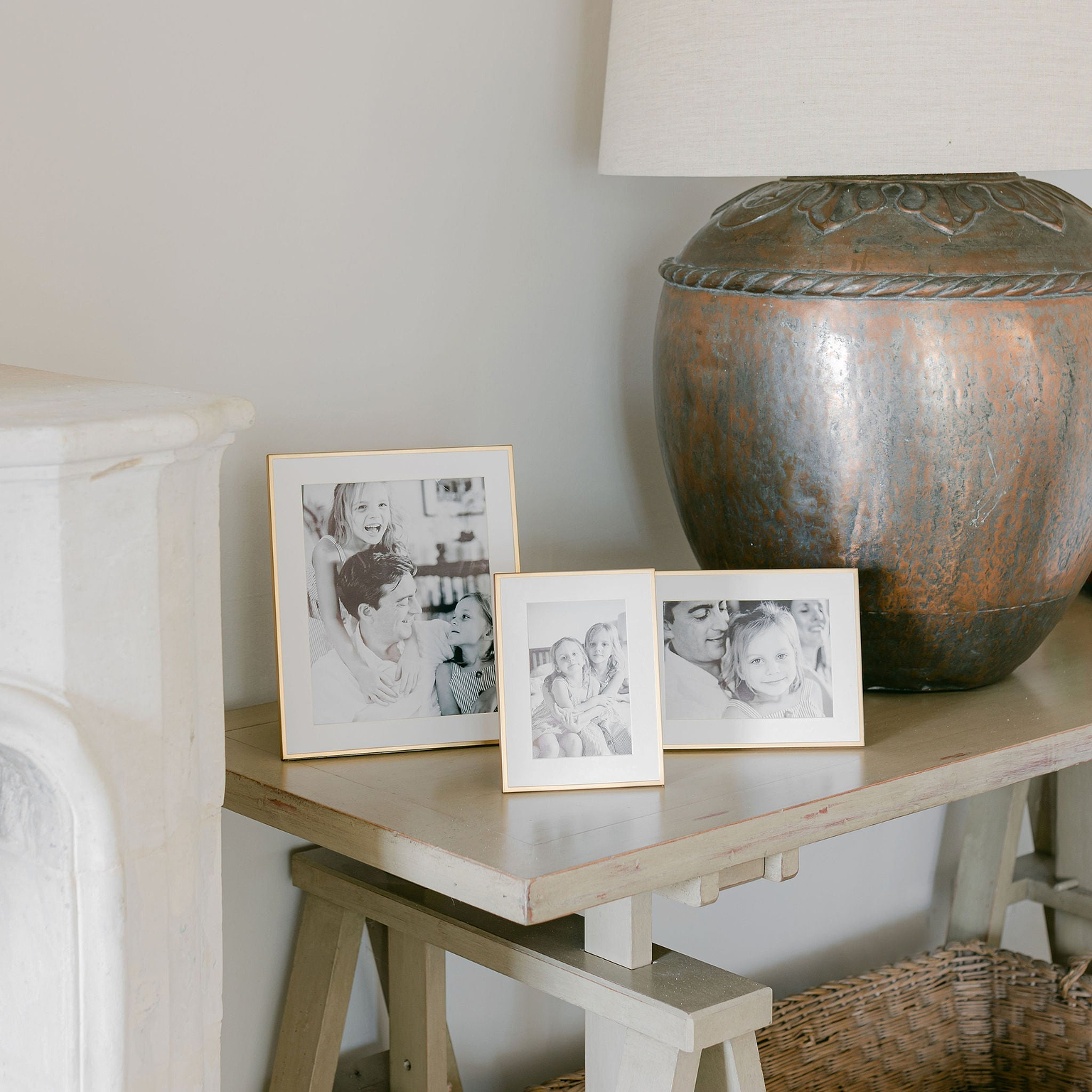 Matte Gold Photo Frame with Mount - Addison Ross Ltd UK