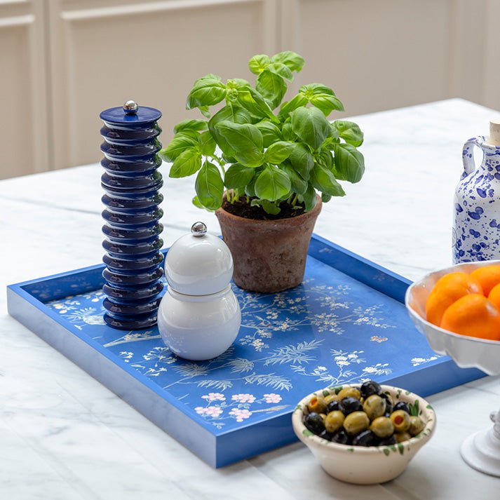 Blue Medium Chinoiserie Tray - Addison Ross Ltd UK