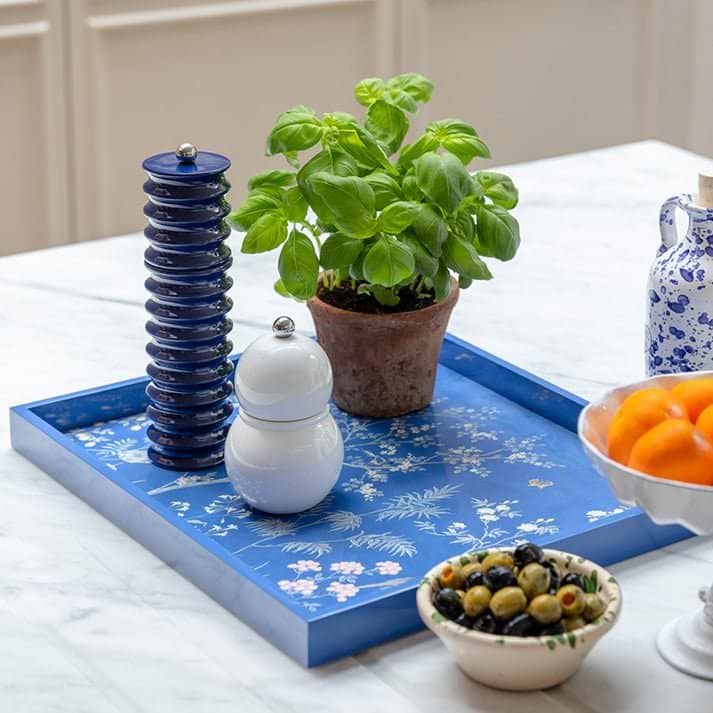 Blue Medium Chinoiserie Tray - Addison Ross Ltd UK