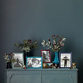 Navy Blue Enamel & Silver Frame - Addison Ross Ltd UK