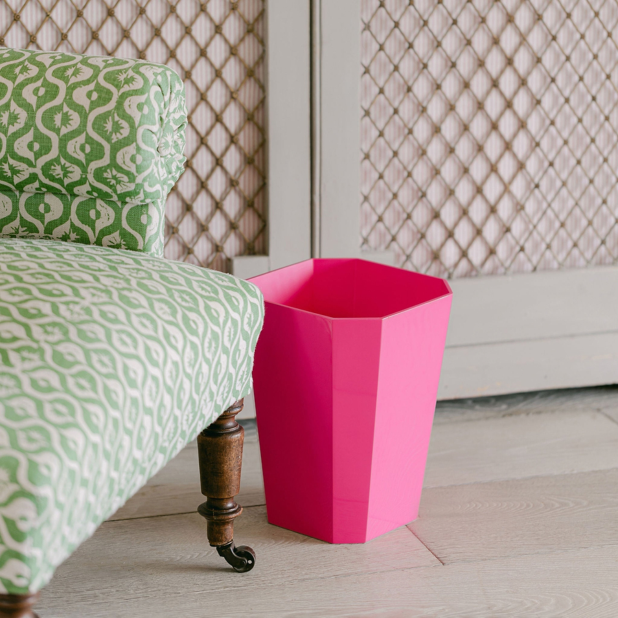 Octagonal Lacquer Bin – Fuschia - Addison Ross Ltd UK
