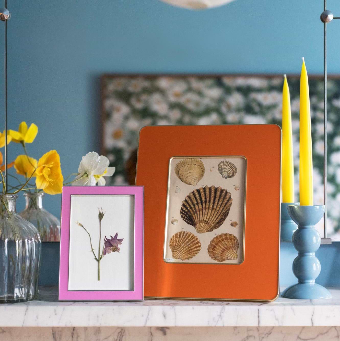 Orange & Gold Enamel Studio Photo Frame - Addison Ross Ltd UK