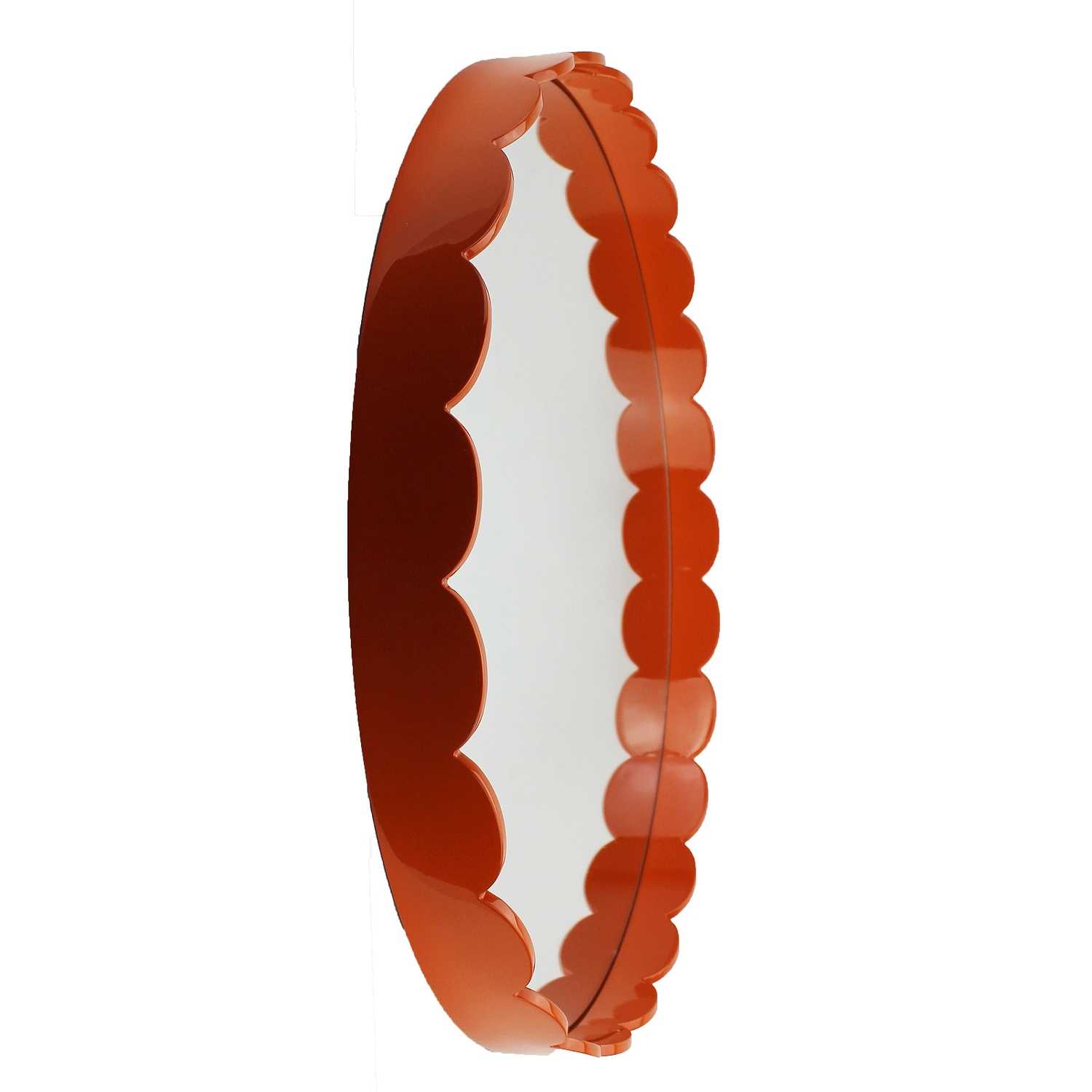 Orange Large Scallop Round Mirror - Addison Ross Ltd UK
