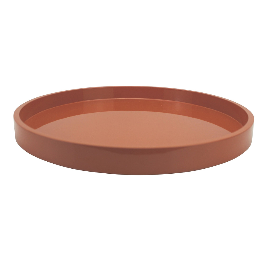 Orange Round Medium Lacquered Tray - Addison Ross Ltd UK