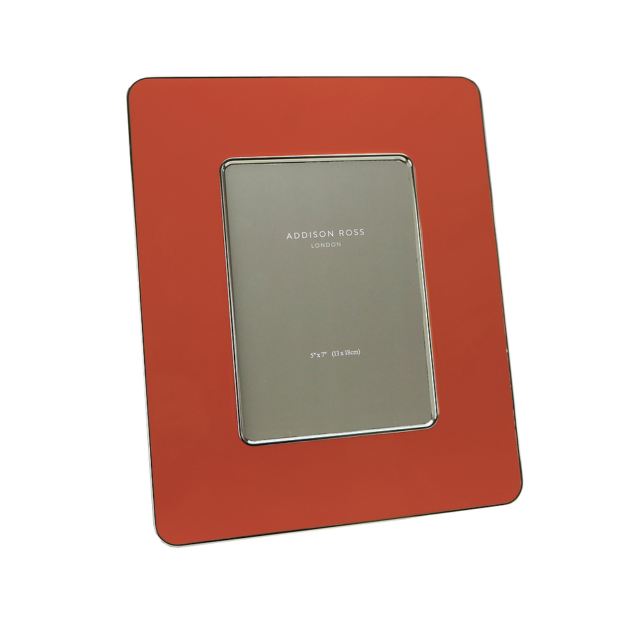 Orange & Silver Enamel Studio Photo Frame - Addison Ross Ltd UK
