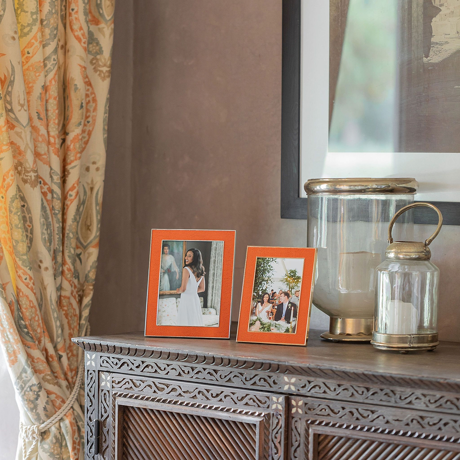 Orange Snake & Silver Frame - Addison Ross Ltd UK