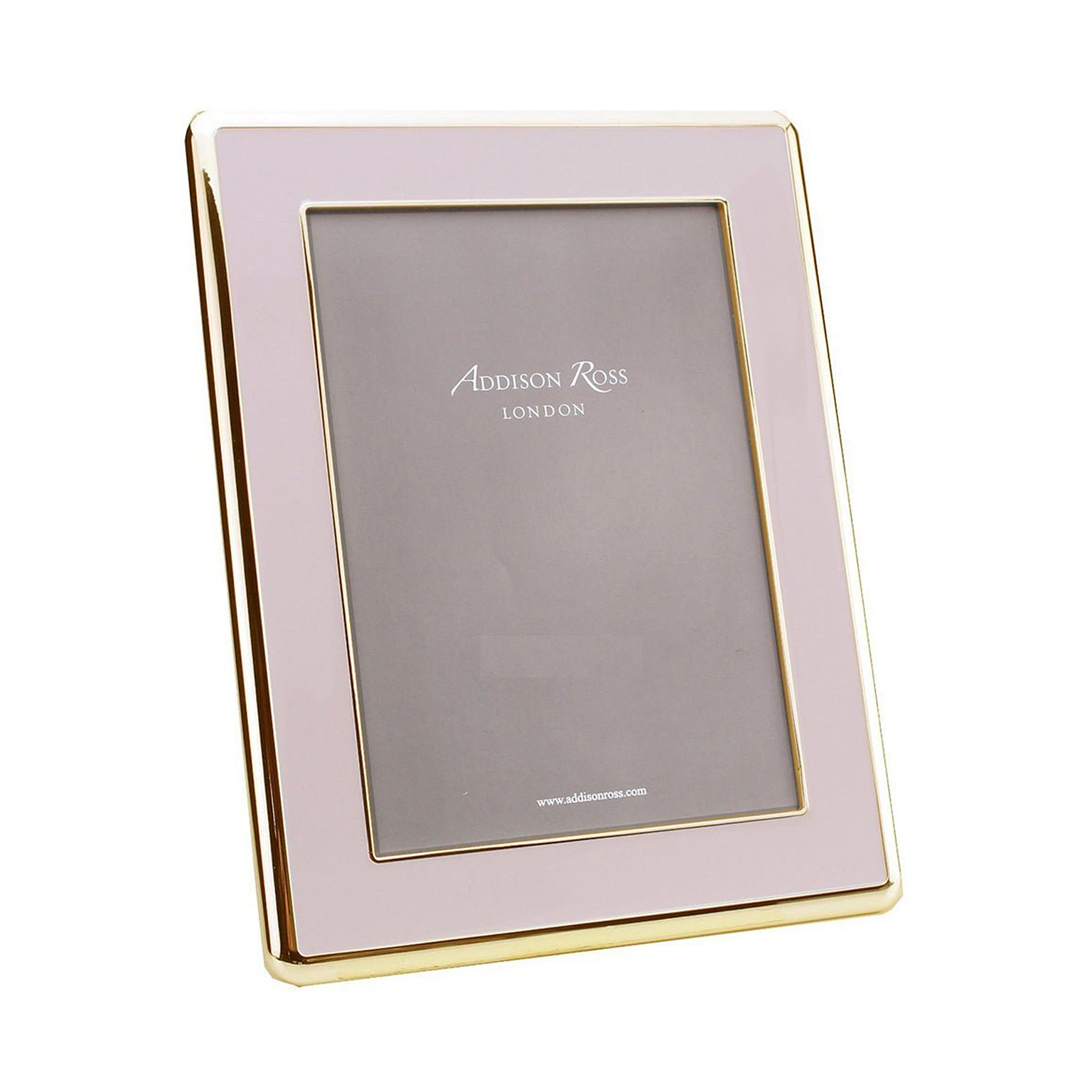 Pale Pink Enamel & Gold Curve Frame - Addison Ross Ltd UK