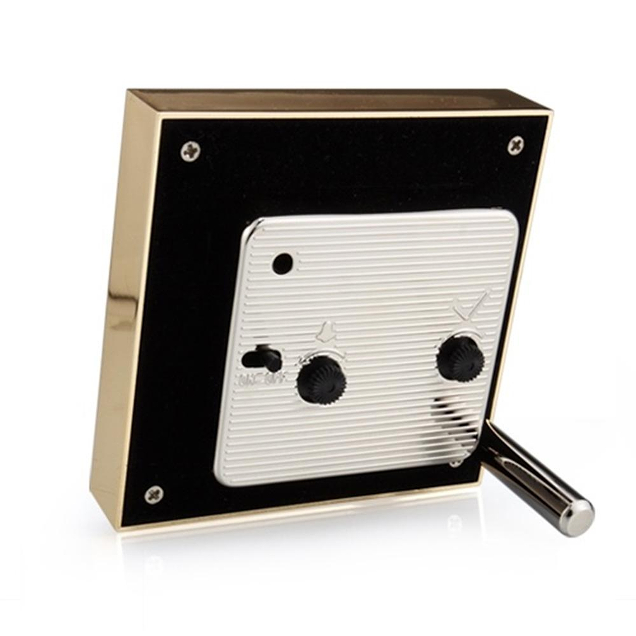 Pale Pink & Gold Square Silent Alarm Clock - Addison Ross Ltd UK