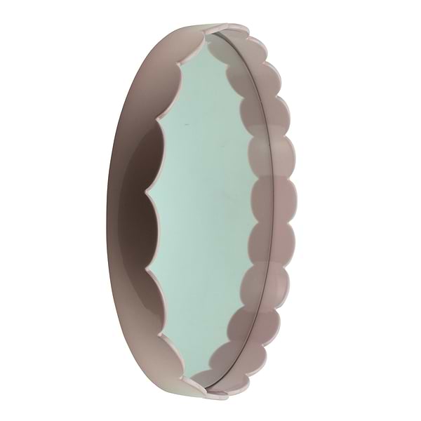 Pale Pink Medium Scallop Round Mirror - Addison Ross Ltd UK