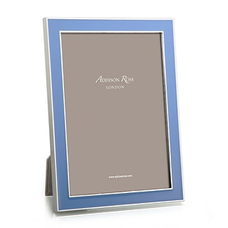 Periwinkle Blue Enamel & Silver Frame