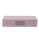Pink Lacquer Box With Silver