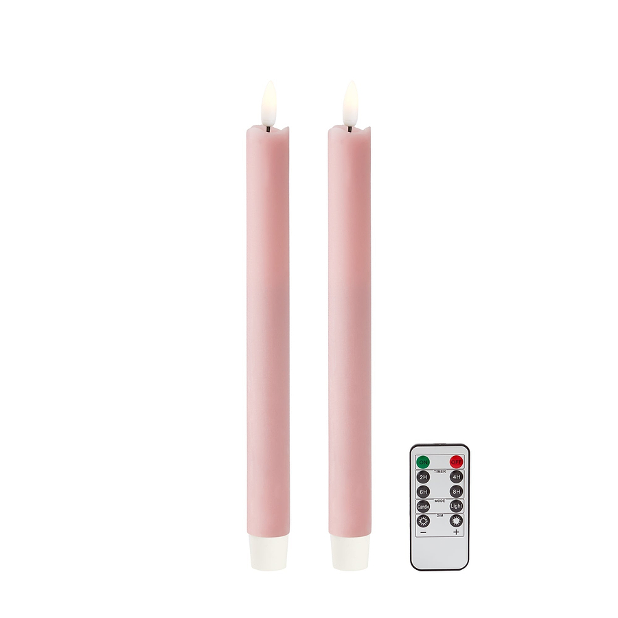 Pink LED Candles - Set of 2 - Addison Ross Ltd UK