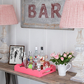 Pink Medium Lacquered Scallop Serving Tray - Addison Ross Ltd UK