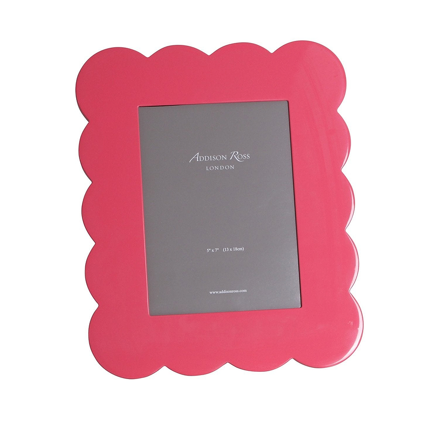 Pink Scalloped Lacquer Photo Frame - Addison Ross Ltd UK