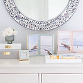Powder Blue Enamel & Gold Double Frame - Addison Ross Ltd UK
