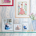 Powder Blue Enamel & Silver Curve Frame - Addison Ross Ltd UK
