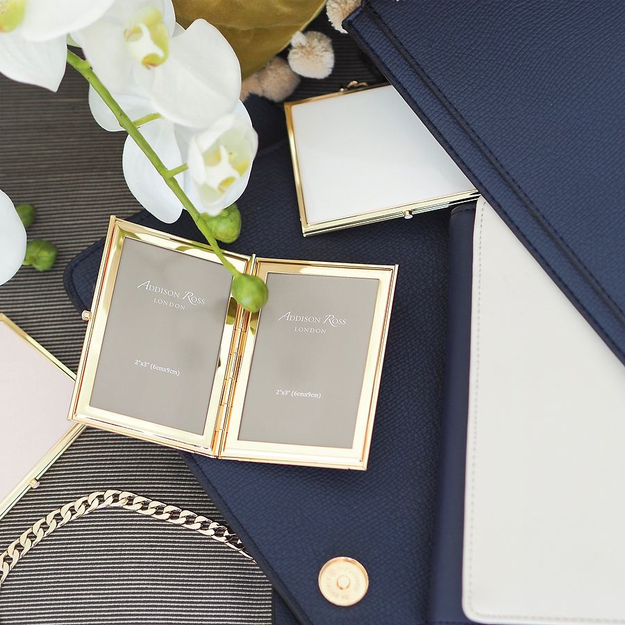 Powder Blue & Gold Travel Frame - Addison Ross Ltd UK