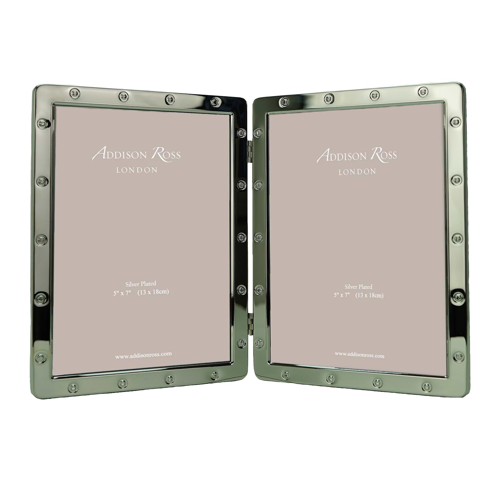 Fine Edged Silver Double Photo Frame