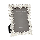 Silver & White Flower Frame