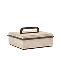 Small Ecru Faux Shagreen Box - Addison Ross Ltd UK