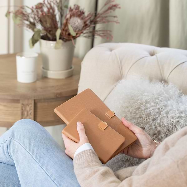 Tan & Gold A6 Notebook - Addison Ross Ltd UK