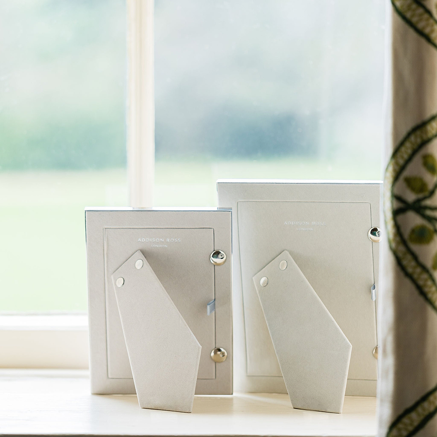Taupe Enamel & Gold Frame - Addison Ross Ltd UK