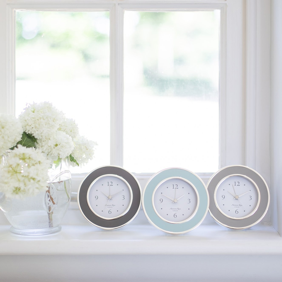 Taupe & Silver Silent Alarm Clock - Addison Ross Ltd UK