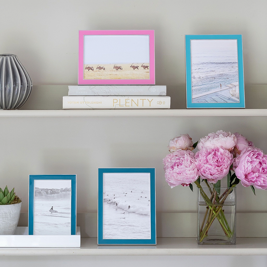 Teal Enamel & Silver Frame - Addison Ross Ltd UK
