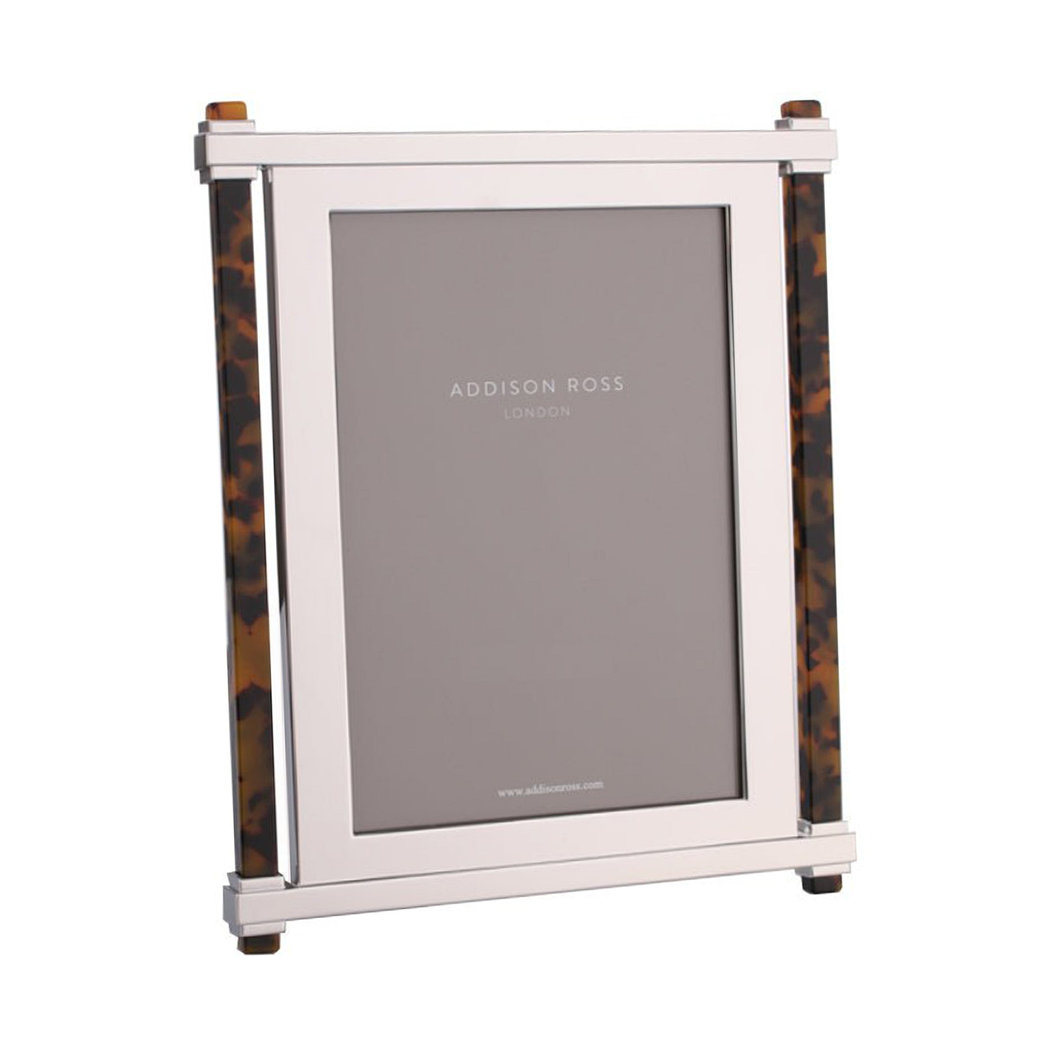 Tortoiseshell & Silver Pillar Photo Frame - Addison Ross Ltd UK