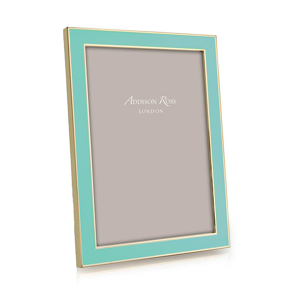 Turquoise Blue Enamel & Gold Frame - Addison Ross Ltd UK
