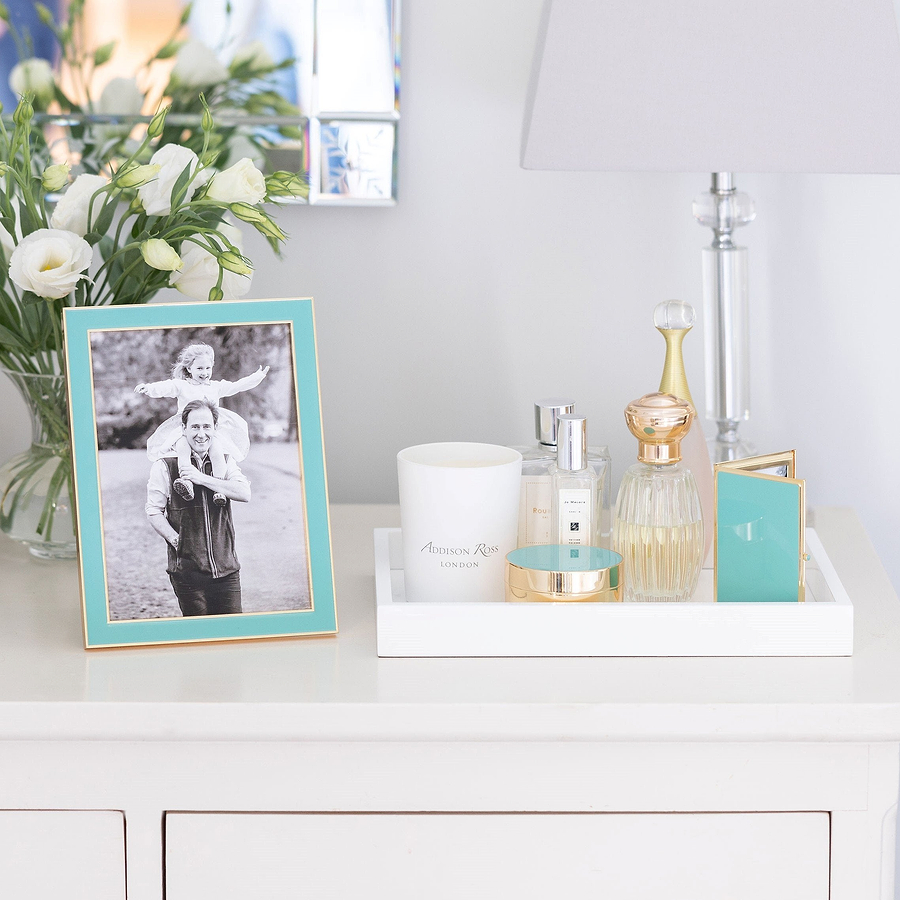 Turquoise Blue & Gold Travel Frame - Addison Ross Ltd UK