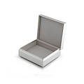 White Enamel & Silver Box - Addison Ross Ltd UK