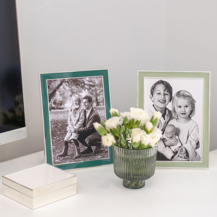 White Enamel & Silver Box - Addison Ross Ltd UK