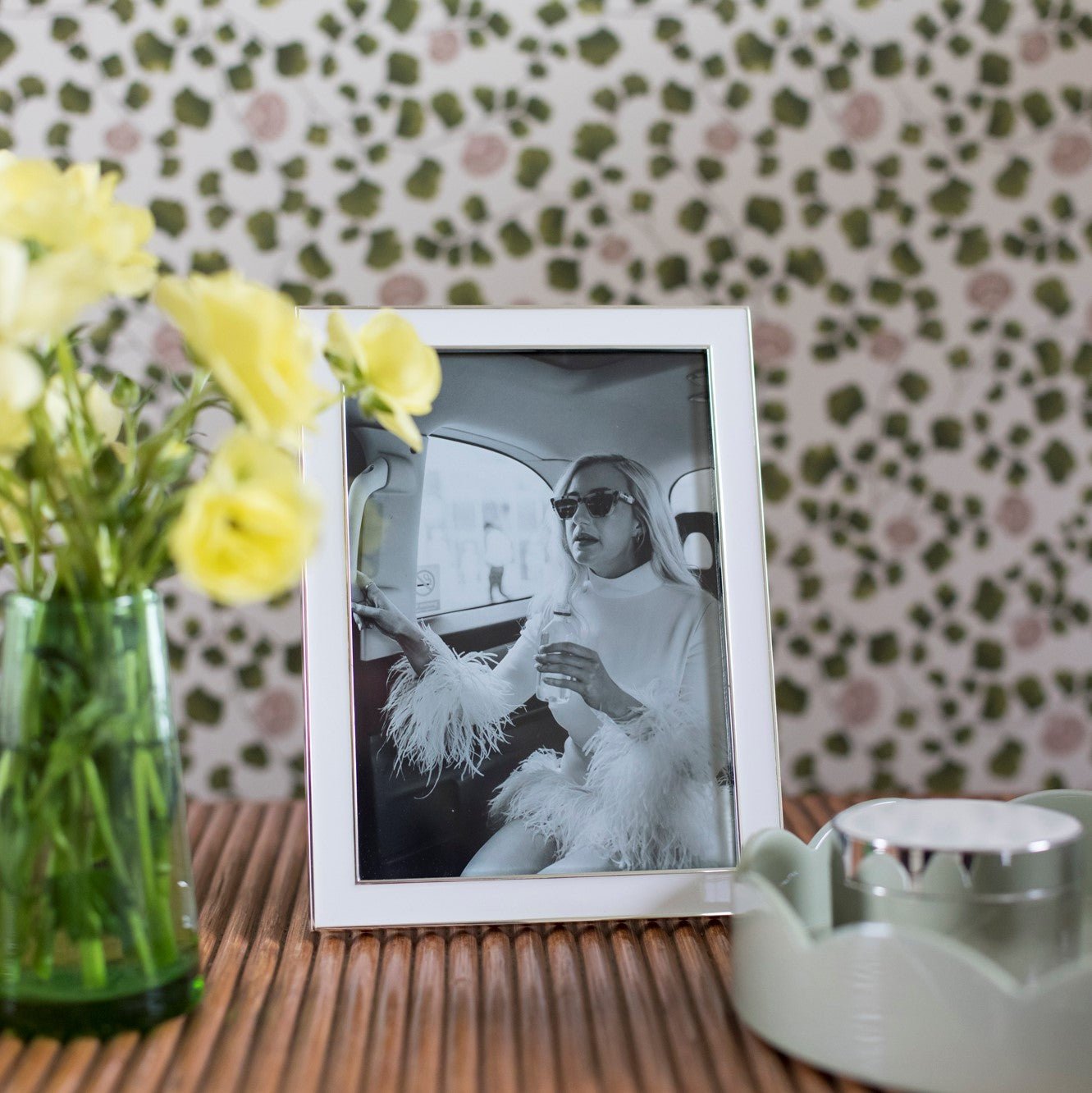 White Enamel & Silver Frame - Addison Ross Ltd UK