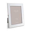 White Enamel & Silver Wide Frame