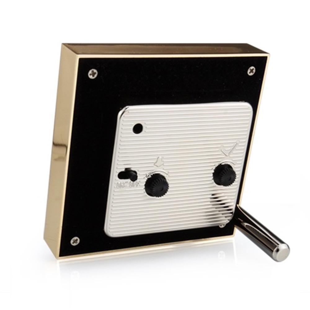 White & Gold Square Silent Alarm Clock - Addison Ross Ltd UK