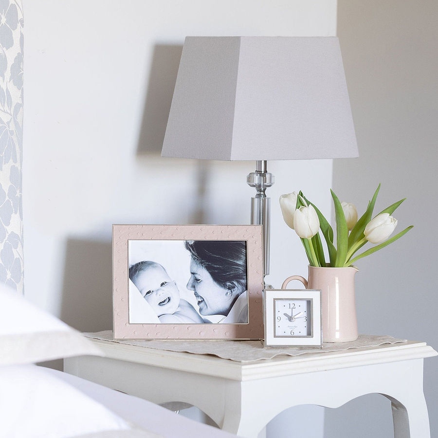 White & Silver Square Silent Alarm Clock - Addison Ross Ltd UK