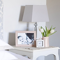 White & Silver Square Silent Alarm Clock - Addison Ross Ltd UK