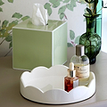 White Small Scallop Round Tray - Addison Ross Ltd UK