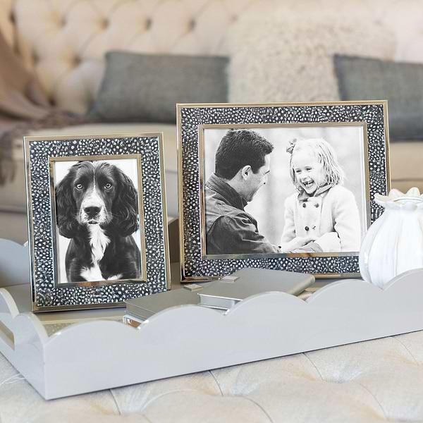Windsor Spotty Feather & Silver Photo Frame - Addison Ross Ltd UK
