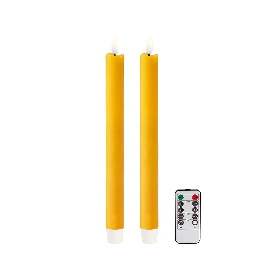 Yellow LED Candles - Set of 2 - Addison Ross Ltd UK
