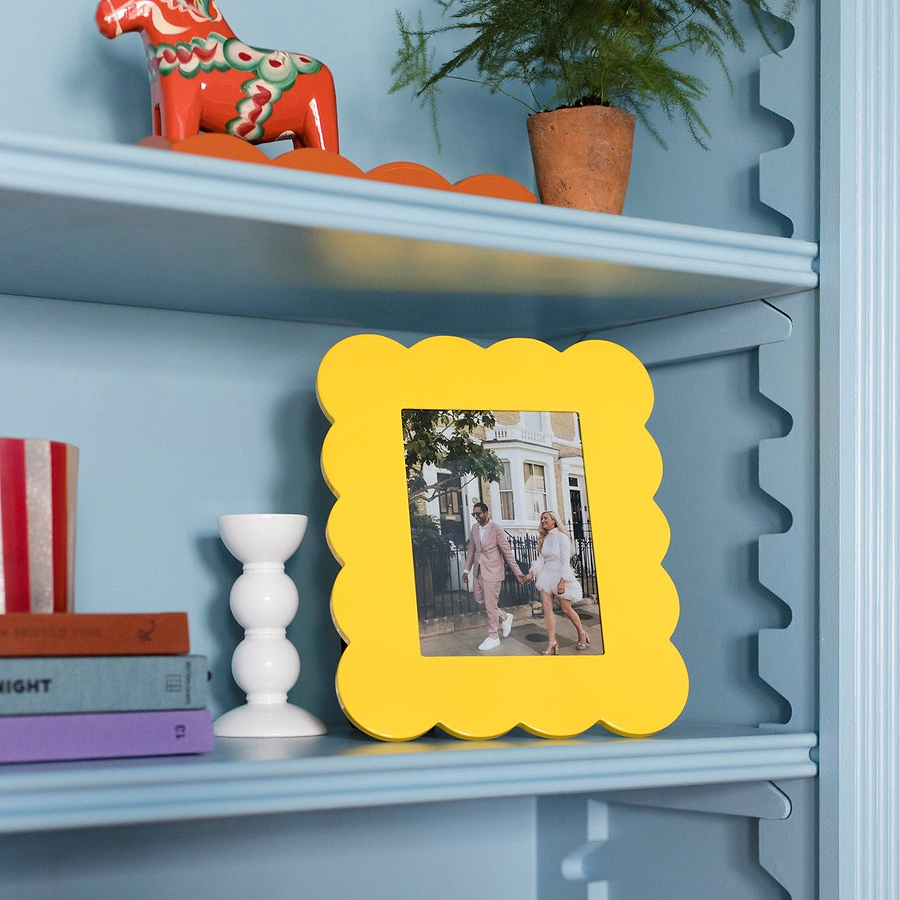 Yellow Scalloped Lacquer Photo Frame - Addison Ross Ltd UK