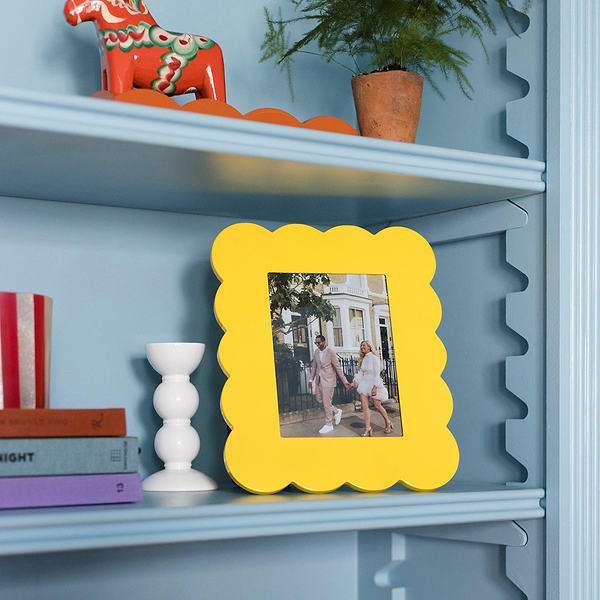 Yellow Scalloped Lacquer Photo Frame - Addison Ross Ltd UK