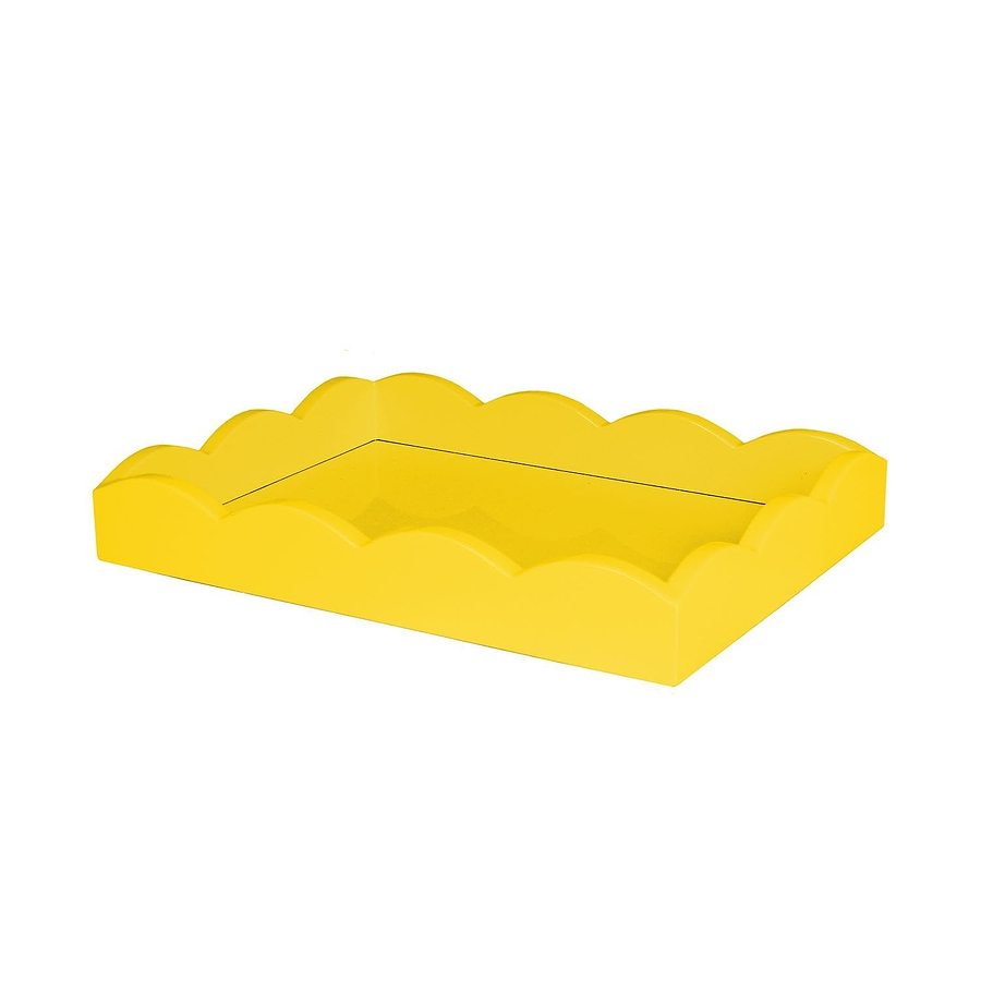 Yellow Small Lacquered Scalloped Tray - Addison Ross Ltd UK