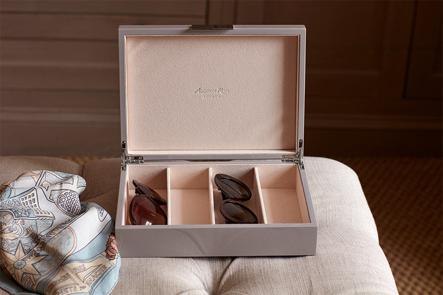 Large Glasses Box - Silver Trim