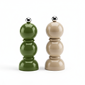 Khaki and Cappuccino Mini Bob Salt & Pepper Mill Set