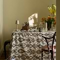 Ikat Mink Linen Tablecloth