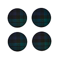 Black Watch Tartan Coasters- Set of 4
